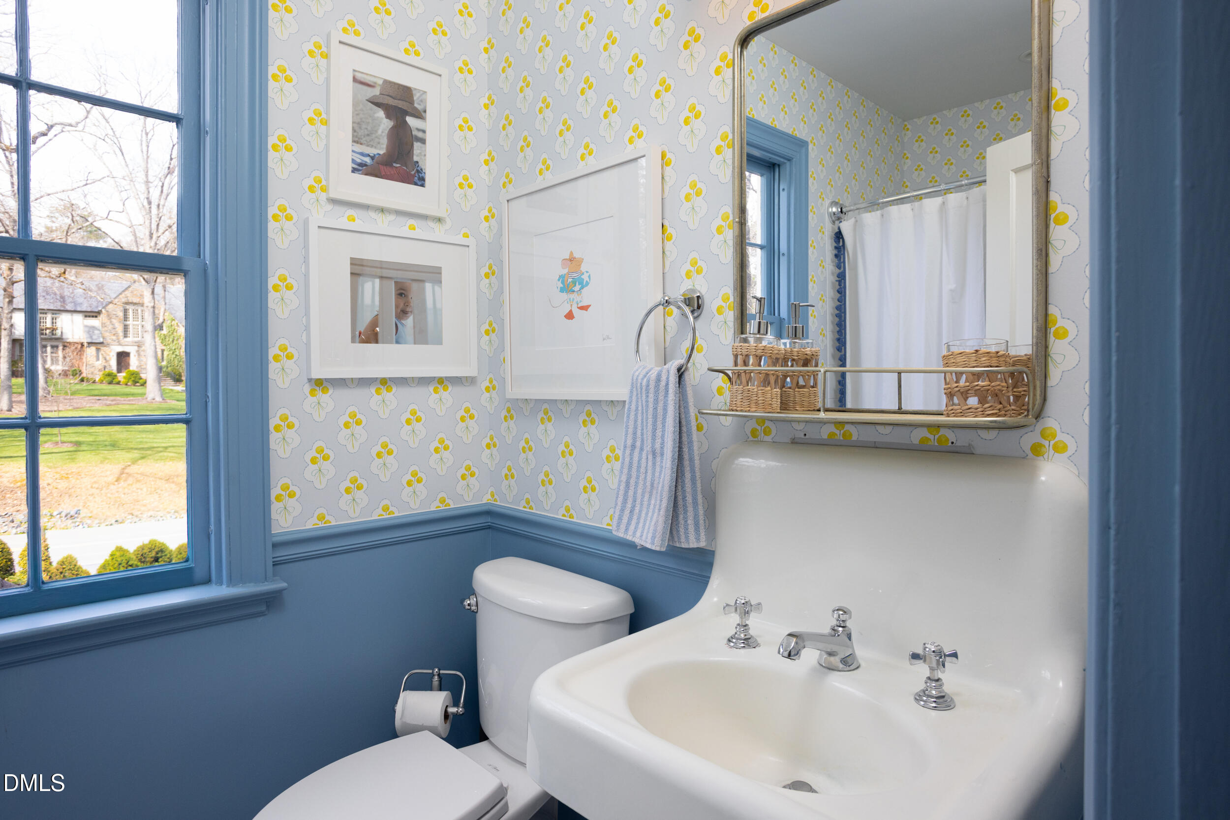 3433 Dover Road Durham, NC 27707 - Photo 36 of 56 a bathroom with a sink a toilet and a mirror