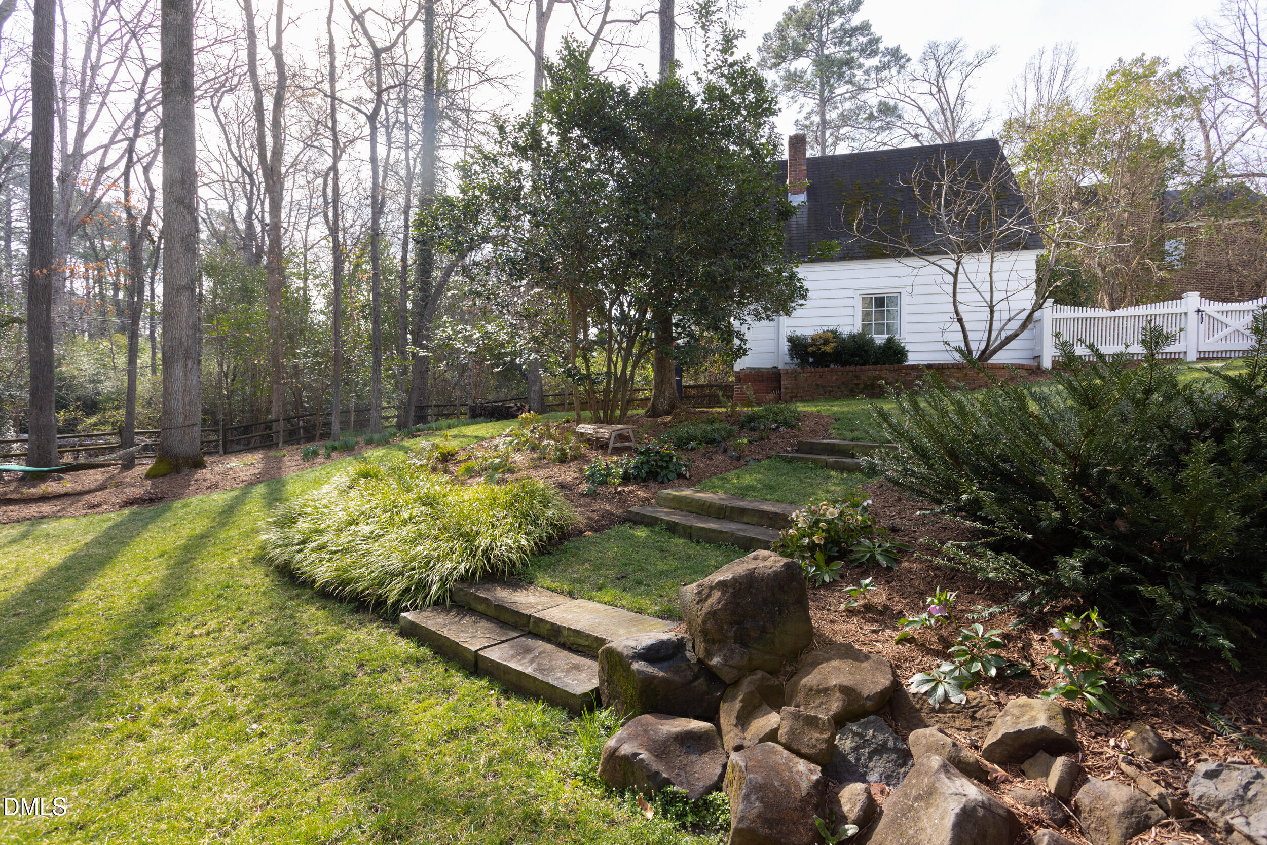 3433 Dover Road Durham, NC 27707 - Photo 47 of 56 a view of backyard with swimming pool