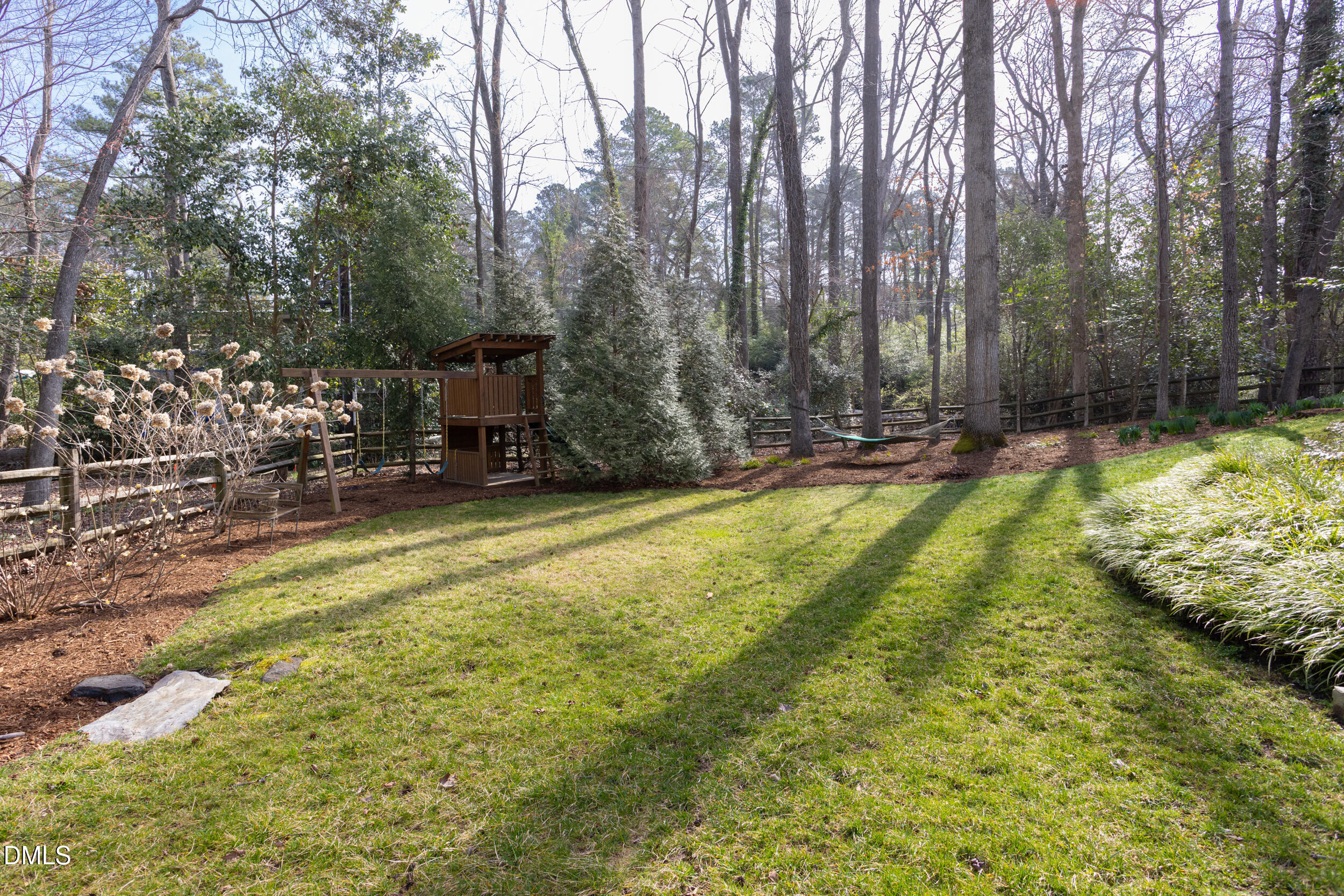 3433 Dover Road Durham, NC 27707 - Photo 48 of 56 a view of swimming pool with a backyard and trees