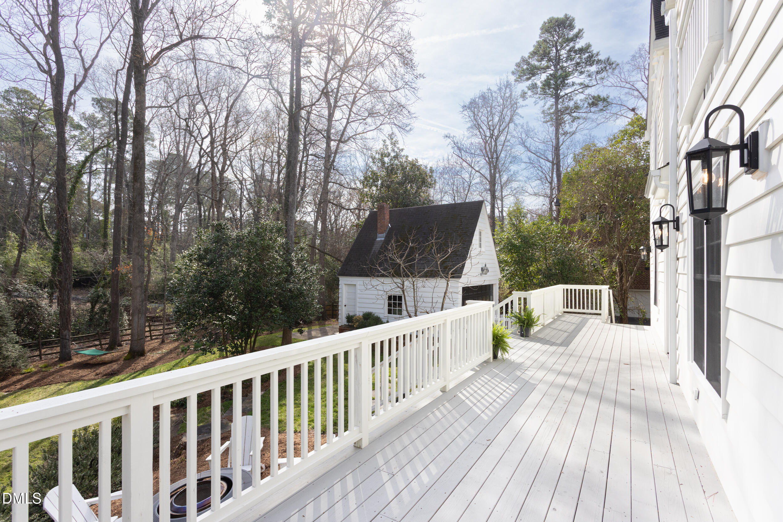 3433 Dover Road Durham, NC 27707 - Photo 52 of 56 a view of a chair and tables in the balcony