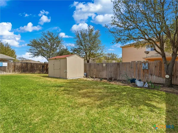 a backyard of a house
