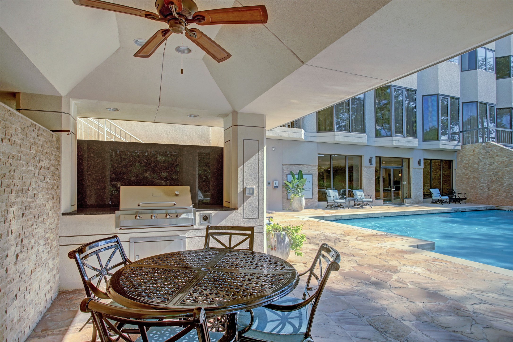 2001 Holcombe Boulevard, Unit 504 Houston, TX 77030 - Photo 23 of 38 Covered grill overlooking the swimming pool.