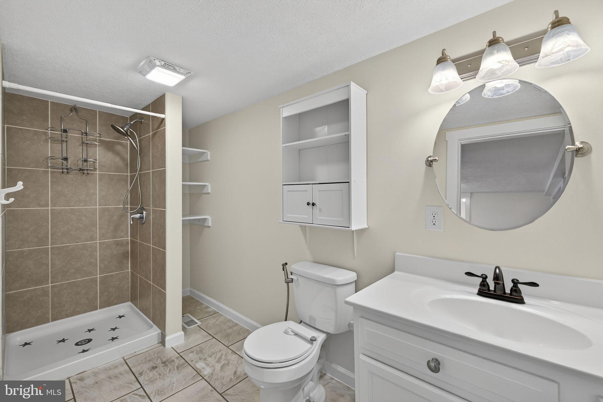 239 McDonald Road Winchester, VA 22602 - Photo 7 of 20 a bathroom with a sink a toilet and shower