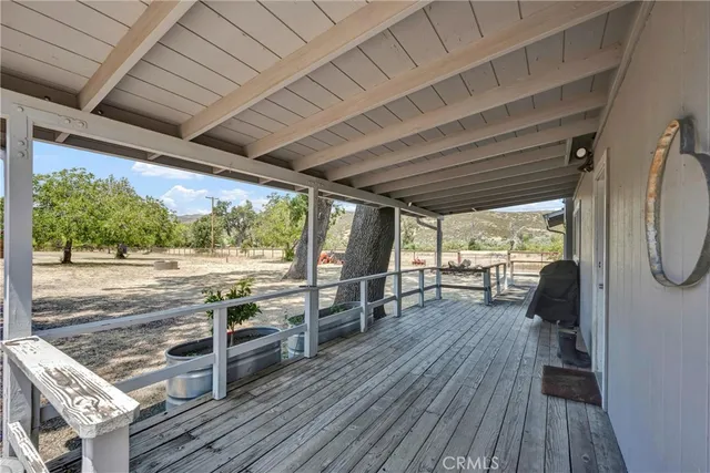 a view of porch with seating space