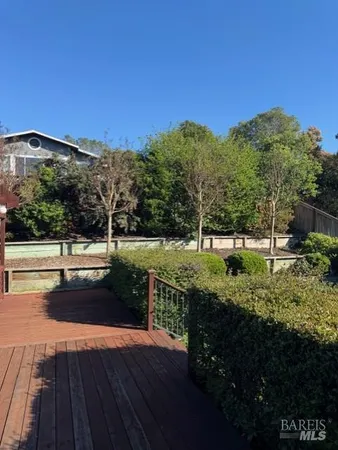 a view of a backyard