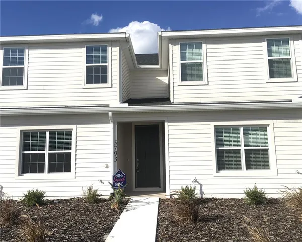 a front view of a house