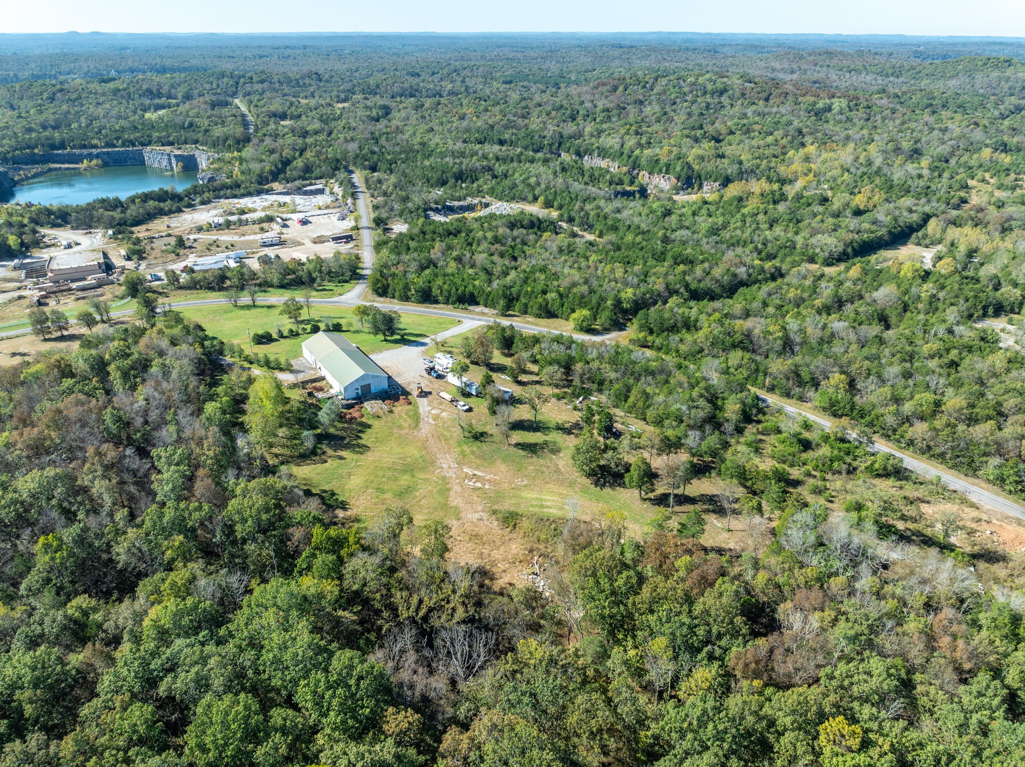 4655 Hardison Mill Road Columbia, TN 38401 - Photo 41 of 47 an aerial view of residential houses with outdoor space and trees
