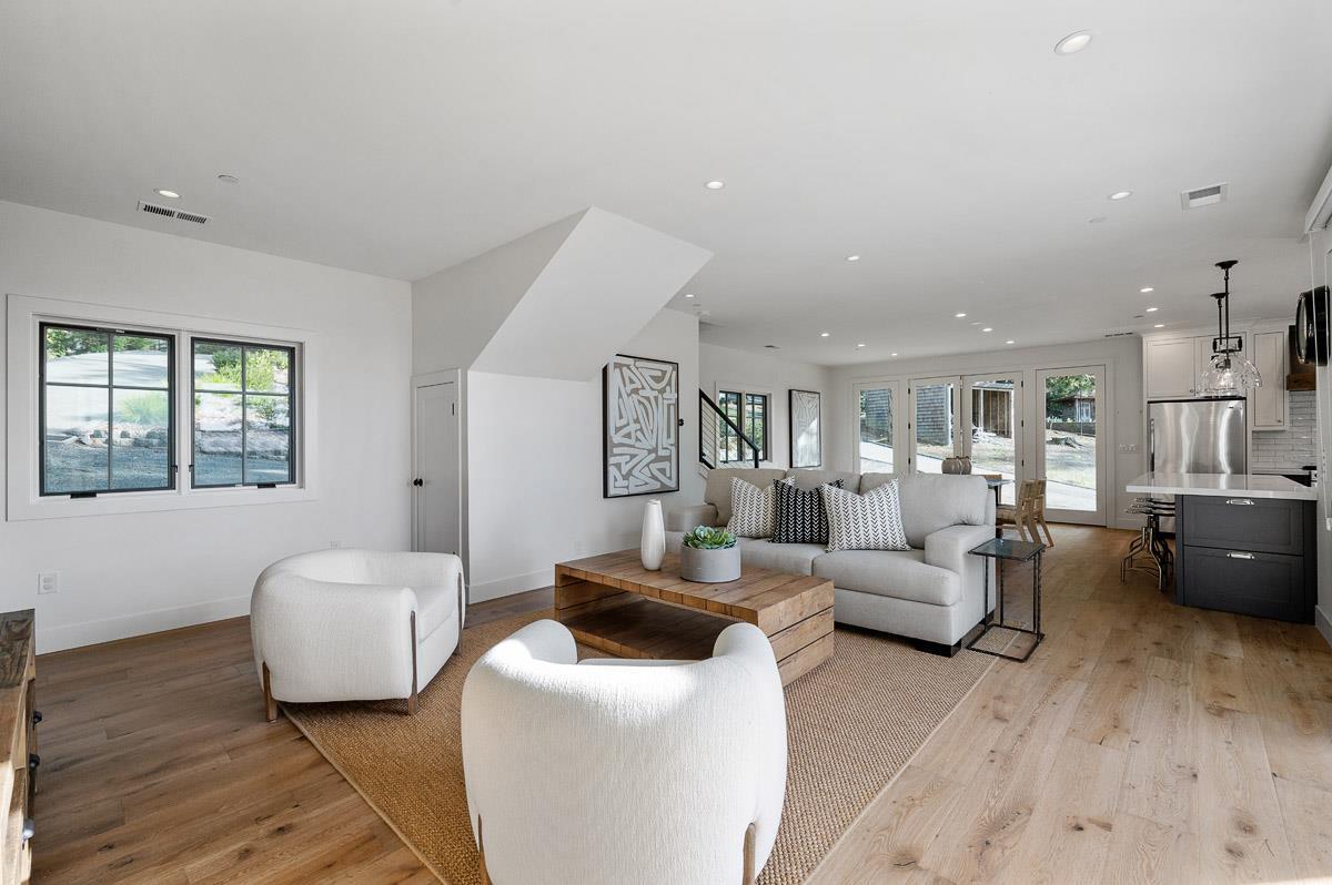 220 Ware Road Woodside, CA 94062 - Photo 47 of 59 a living room with furniture or couch and a wooden floor