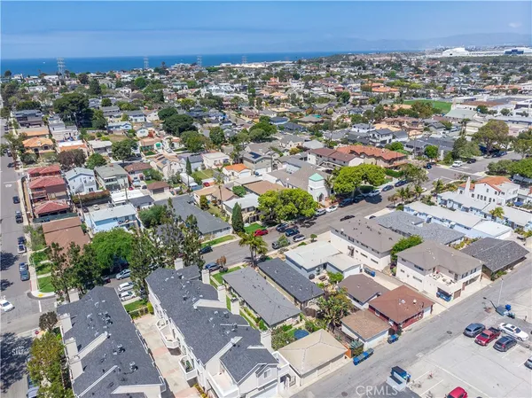an aerial view of a city