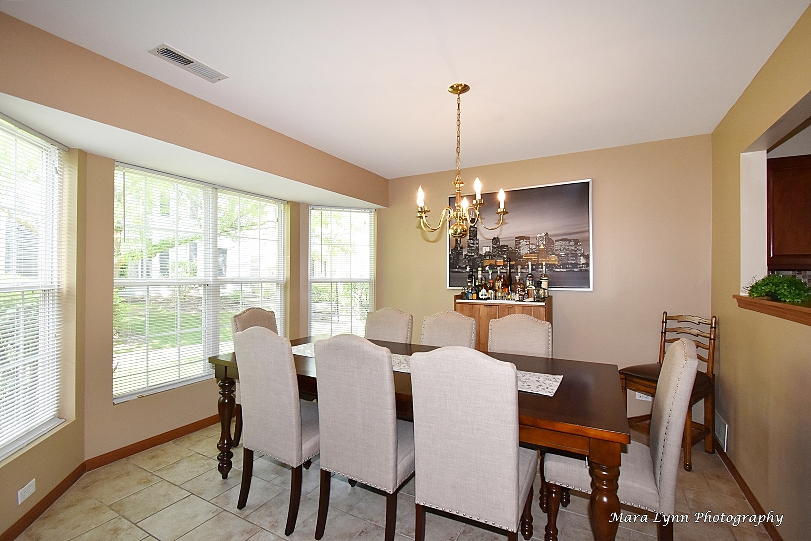 987 Symphony Drive Aurora, IL 60504 - Photo 6 of 27 a view of a dining room with furniture window and outside view