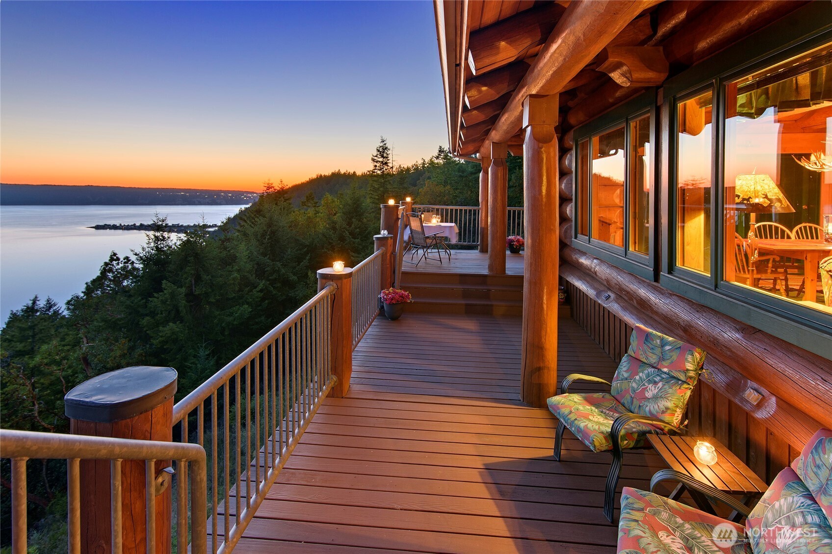53 Combs Place Port Townsend, WA 98368 - Photo 2 of 40 a view of a balcony with wooden floor and outdoor seating