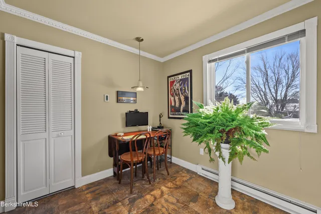 a view of a yard from a window