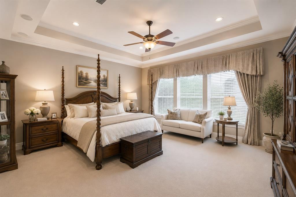 2726 Country Club Road Pantego, TX 76013 - Photo 14 of 23 a bedroom with a bed couch and large window
