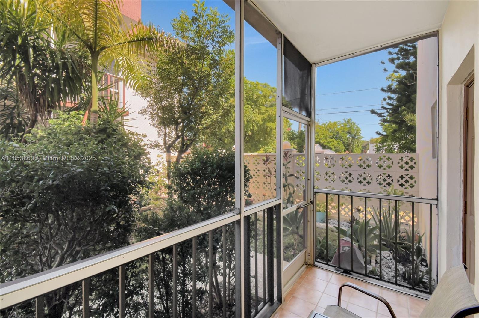 415 Northeast 2nd Street, Unit 124 Hallandale Beach, FL 33009 - Photo 34 of 36 a view of a balcony with chair