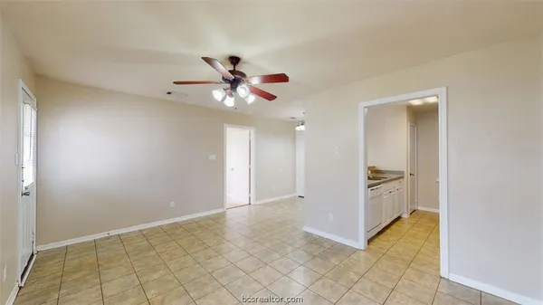 a view of a kitchen with a sink