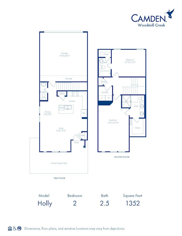 1840 Woodland Field Crossing, Unit 146 Spring, TX 77380 - Photo 12 of 15 a picture of a floor plan