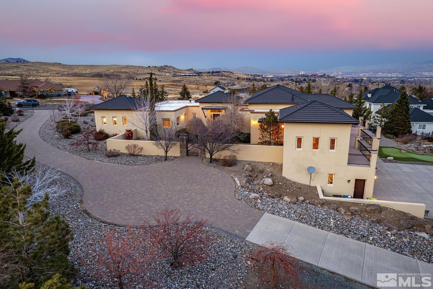 220 Brunswick Mill Road Reno, NV 89511 - Photo 35 of 39 an aerial view of a house with a yard and lake view