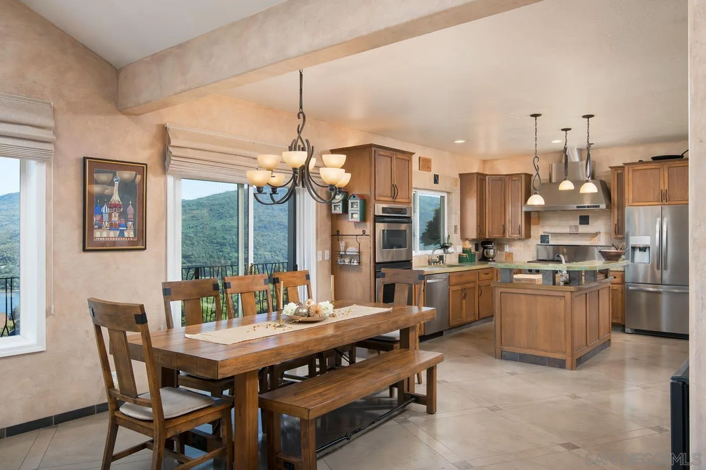 34896 Yuma Road Julian, CA 92036 - Photo 14 of 56 a view of a dining room with furniture window and wooden floor