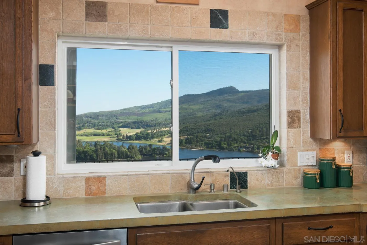 34896 Yuma Road Julian, CA 92036 - Photo 17 of 56 a kitchen with a sink and a large window