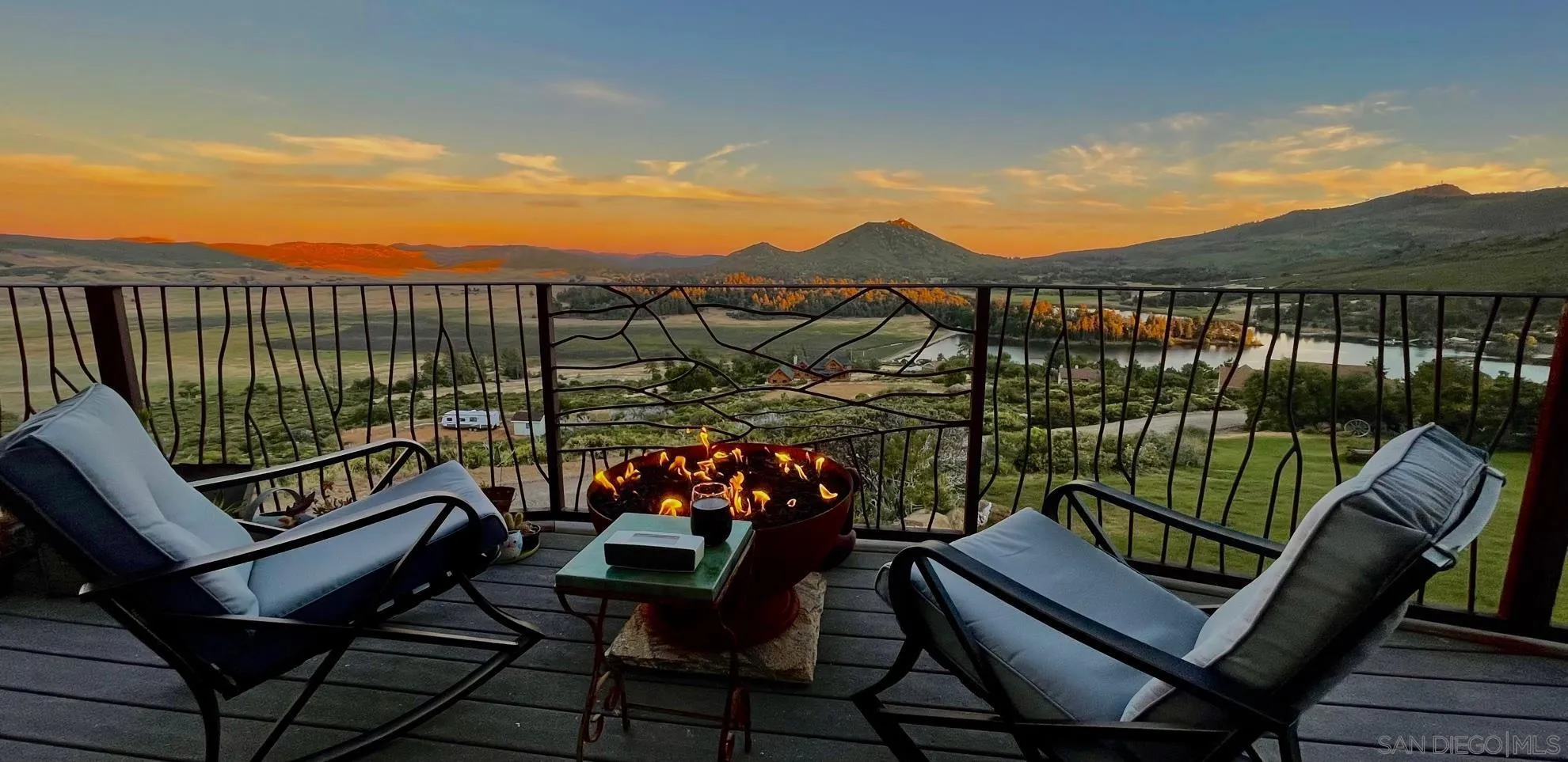 34896 Yuma Road Julian, CA 92036 - Photo 38 of 56 a roof deck with a table and chairs