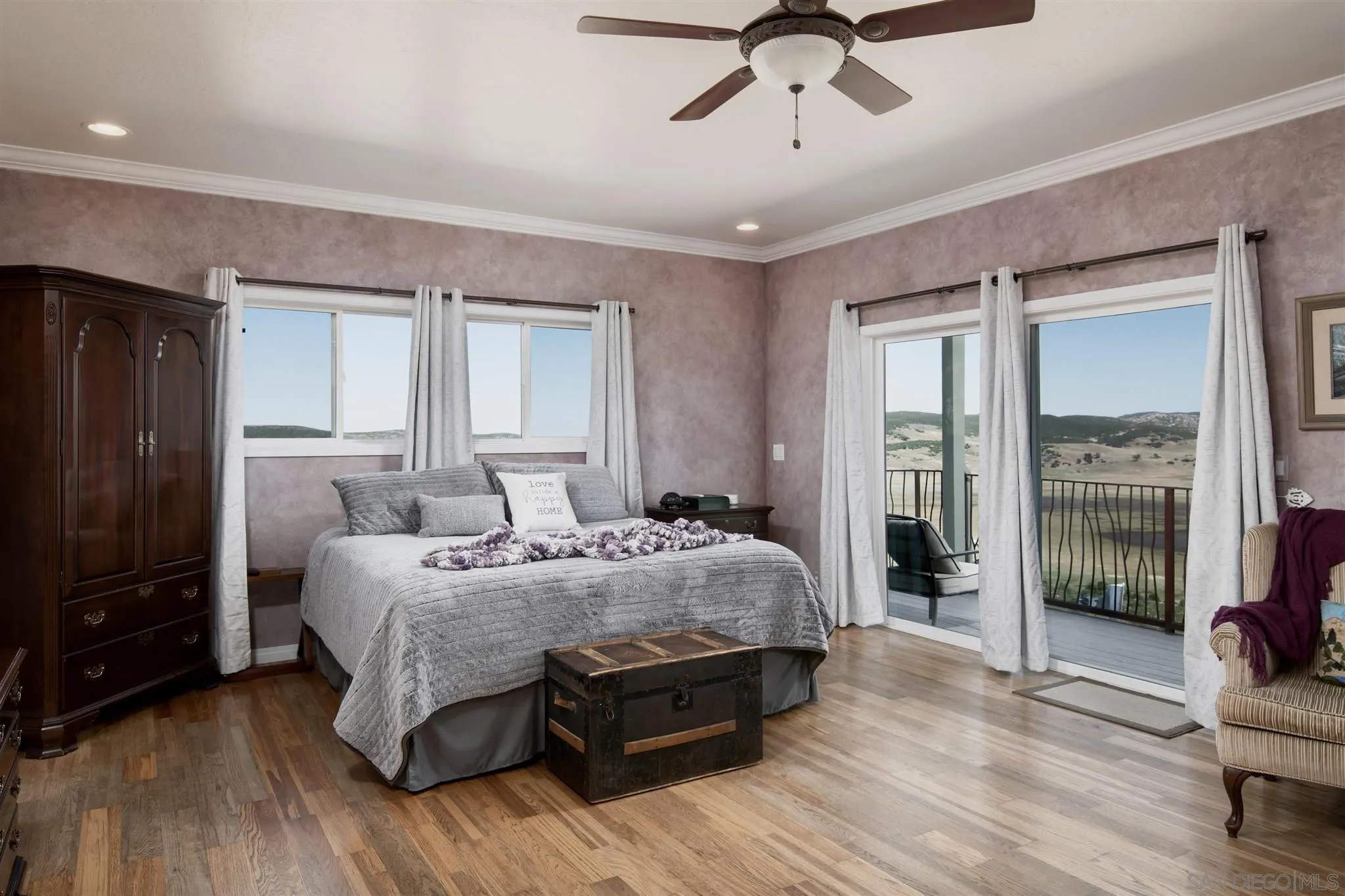 34896 Yuma Road Julian, CA 92036 - Photo 10 of 56 a bedroom with a bed and glass door