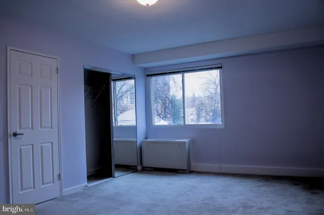 an empty room with a window