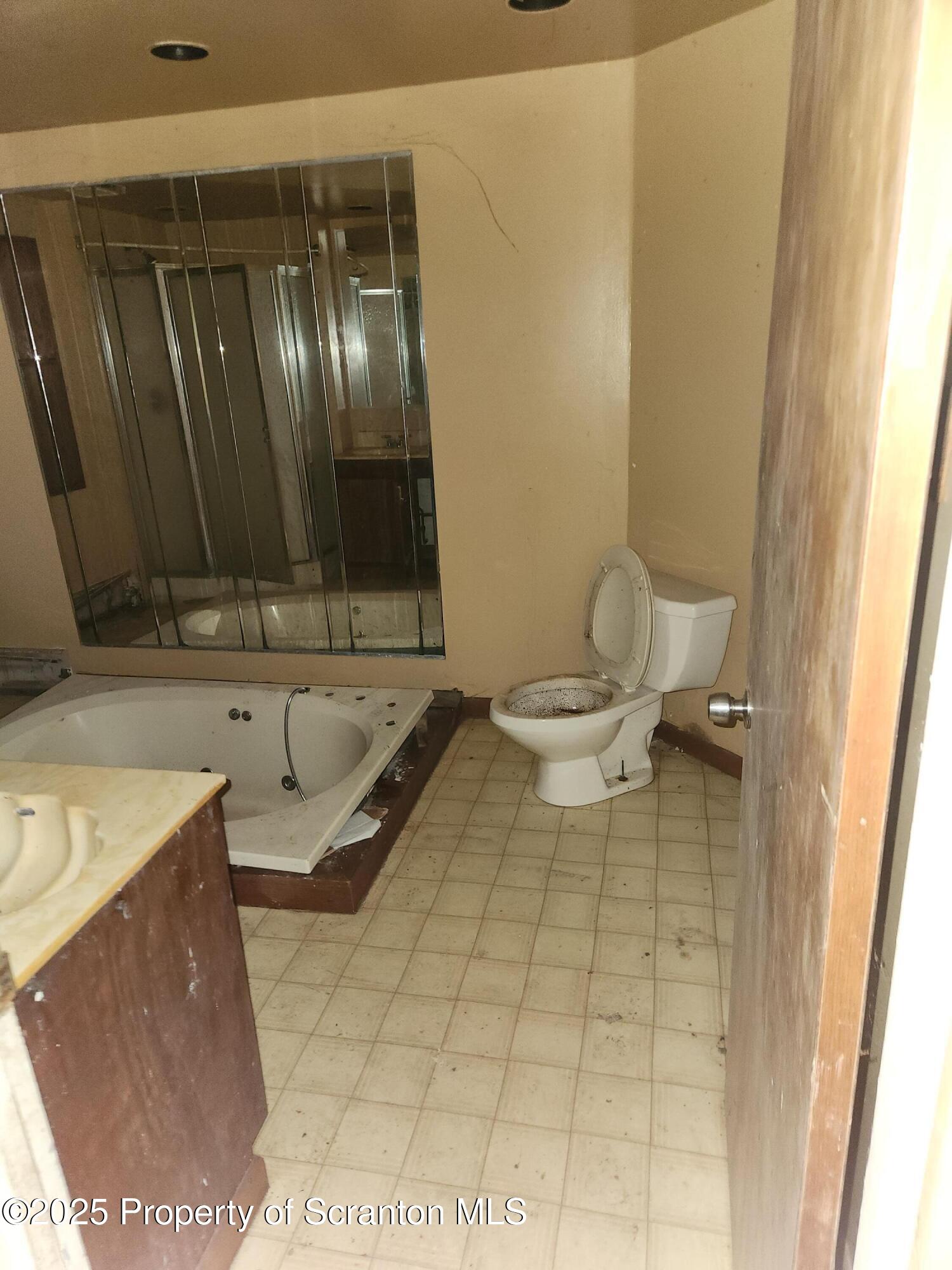 819 Brook Street Scranton, PA 18505 - Photo 19 of 26 a bathroom with a sink a toilet and mirror