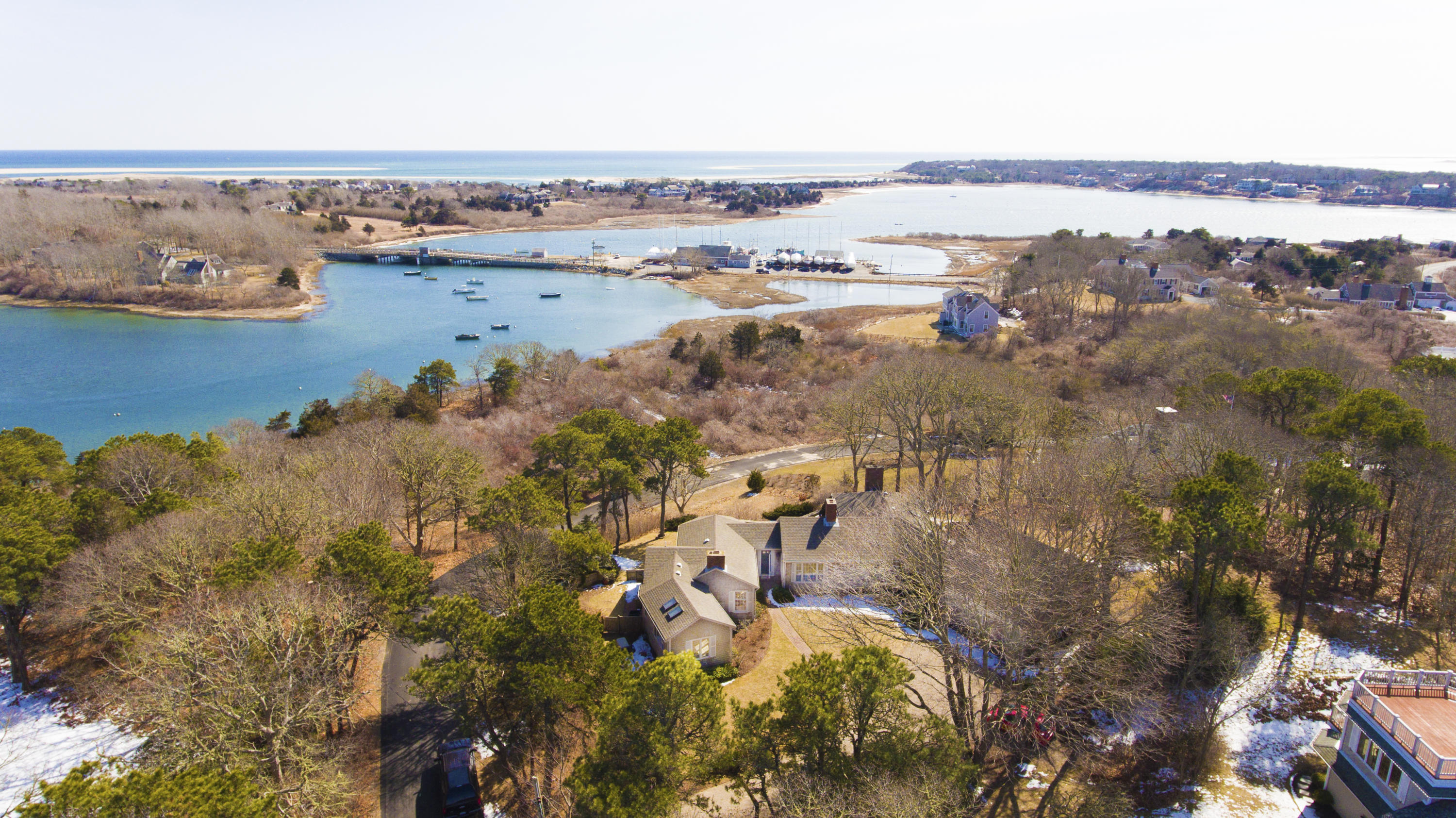 a view of lake and ocean