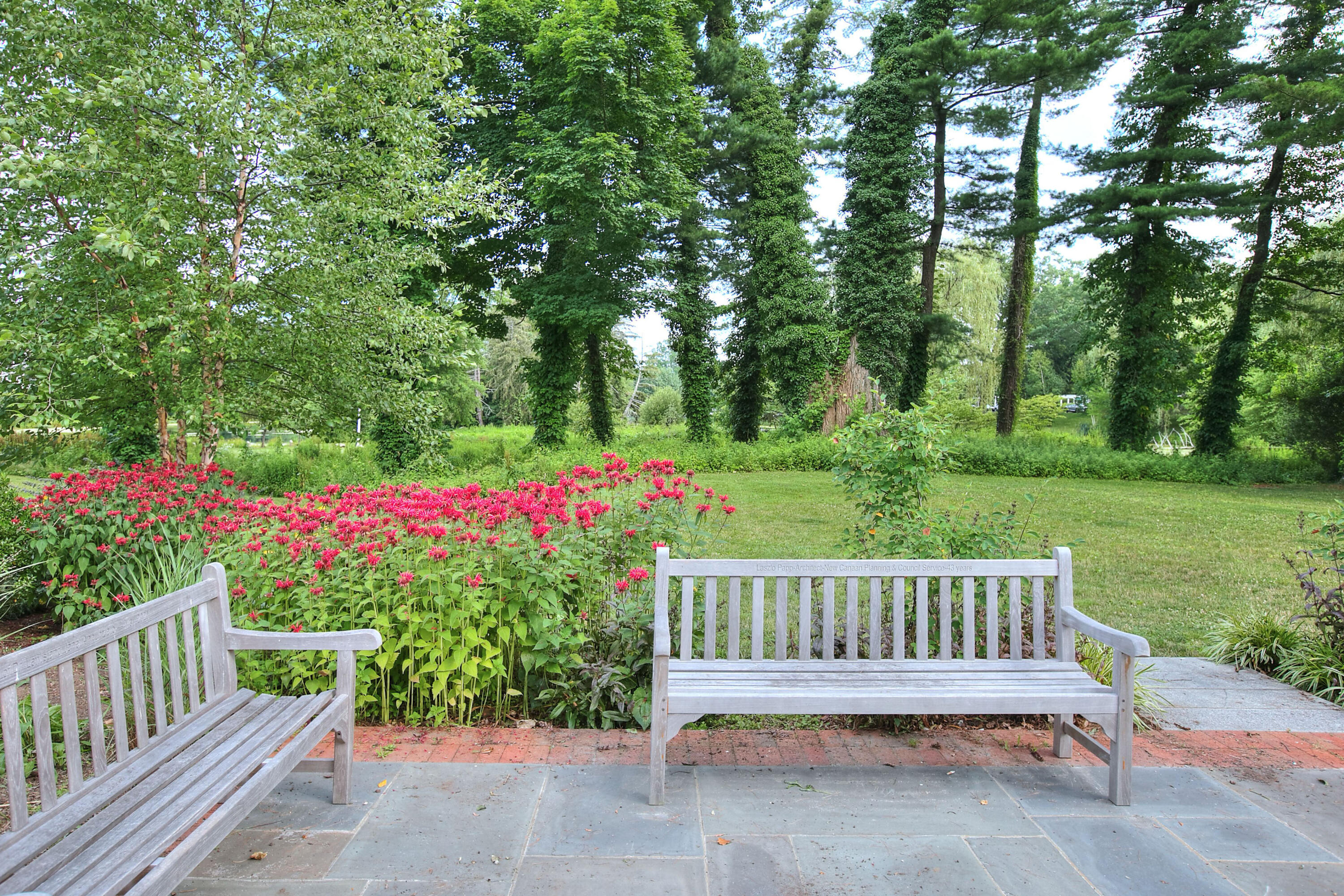 89 Richmond Hill Road New Canaan, CT 06840 - Photo 39 of 40 a view of a bench in a garden