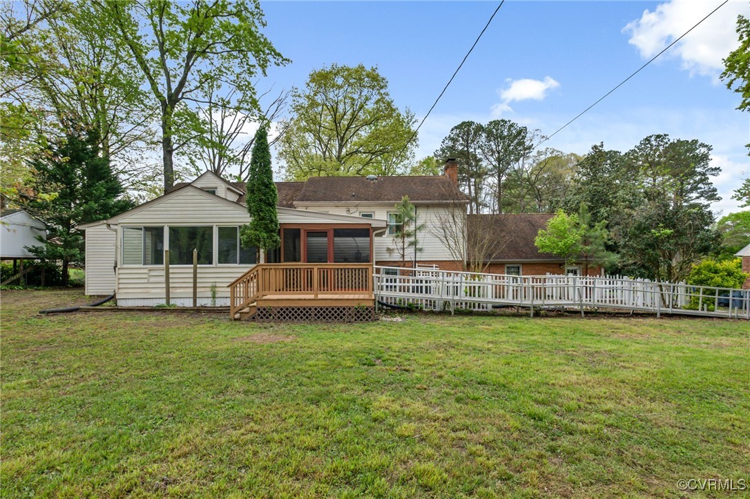 9232 Groomfield Road Chesterfield, VA 23236 - Photo 47 of 50 a view of a house with a garden and trees