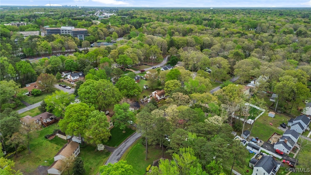 9232 Groomfield Road Chesterfield, VA 23236 - Photo 48 of 50 an aerial view of residential houses with outdoor space and trees