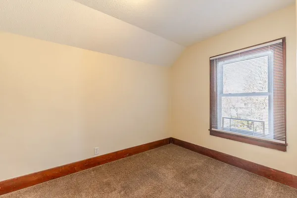 an empty room with a window
