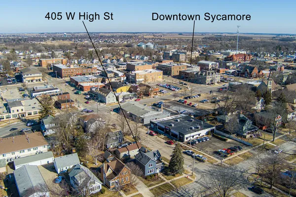 an aerial view of a city