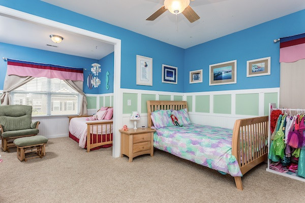 1144 Chapanoke Road Raleigh, NC 27603 - Photo 15 of 22 This bedroom has plenty of space in it for two kids to share. The front part is 14.5x11 and the back is 10.3x9. It's like having two bedrooms in one. Bedroom Two