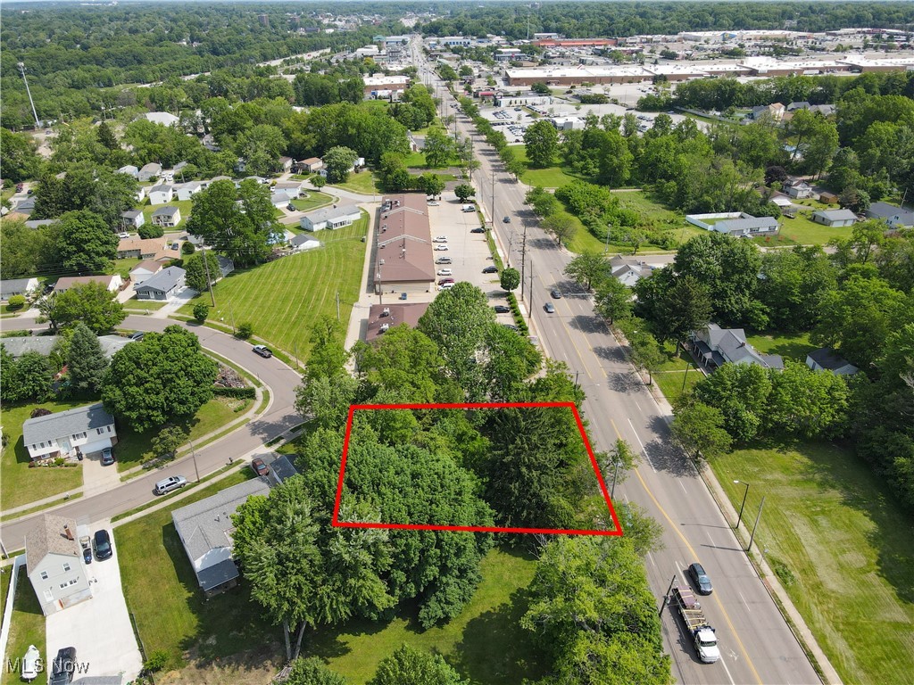 1500 Home Avenue Akron, OH 44310 - Photo 6 of 7 Aerial overview of property's location featuring property parcel outlined