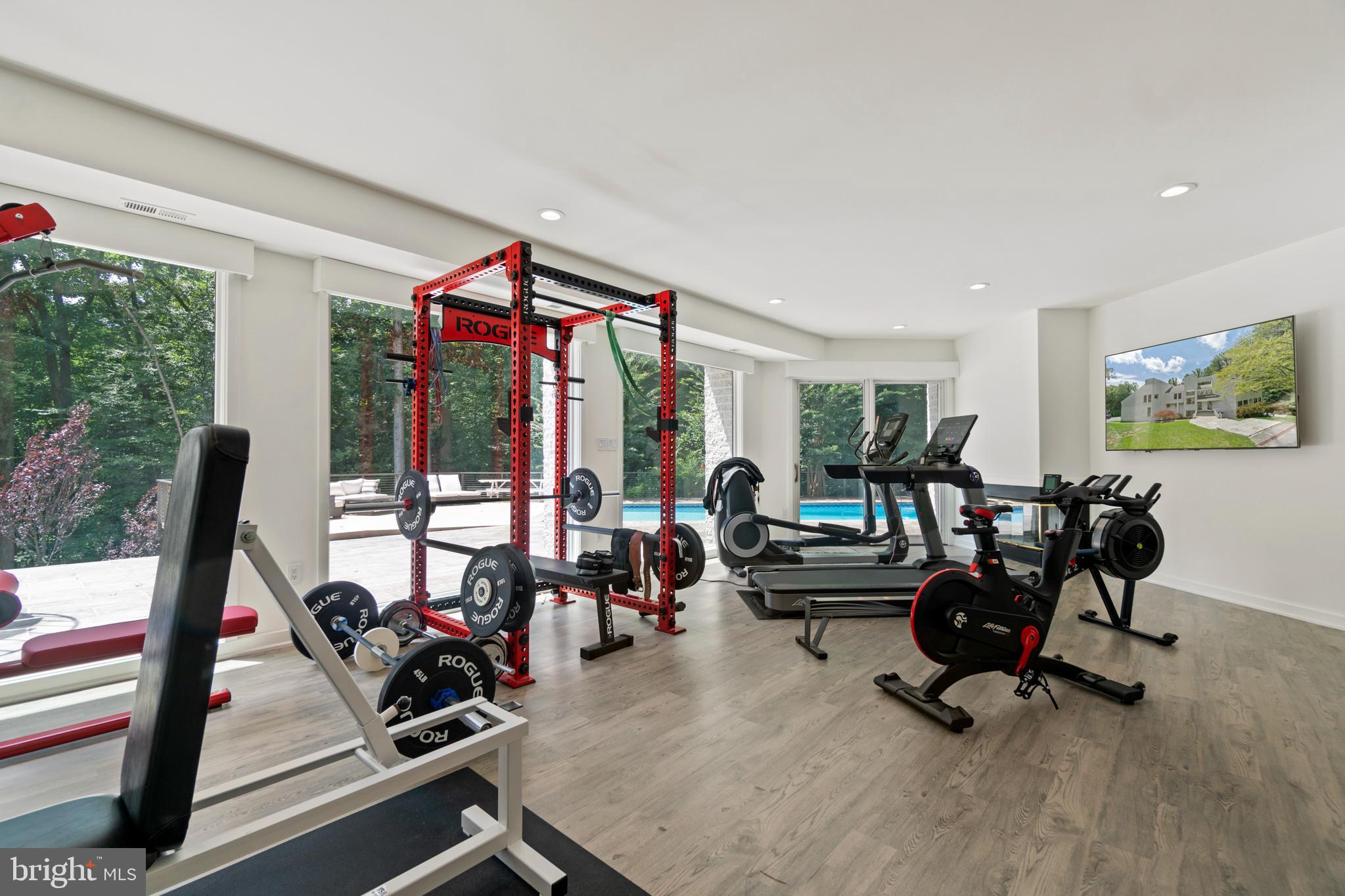 7545 Potomac Fall Road McLean, VA 22102 - Photo 42 of 56 Lower level family room/ using as exercise room