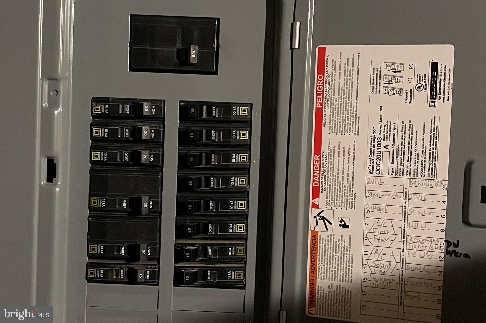 8003 Old Harford Road Baltimore, MD 21234 - Photo 59 of 74 Breaker Box located in Basement