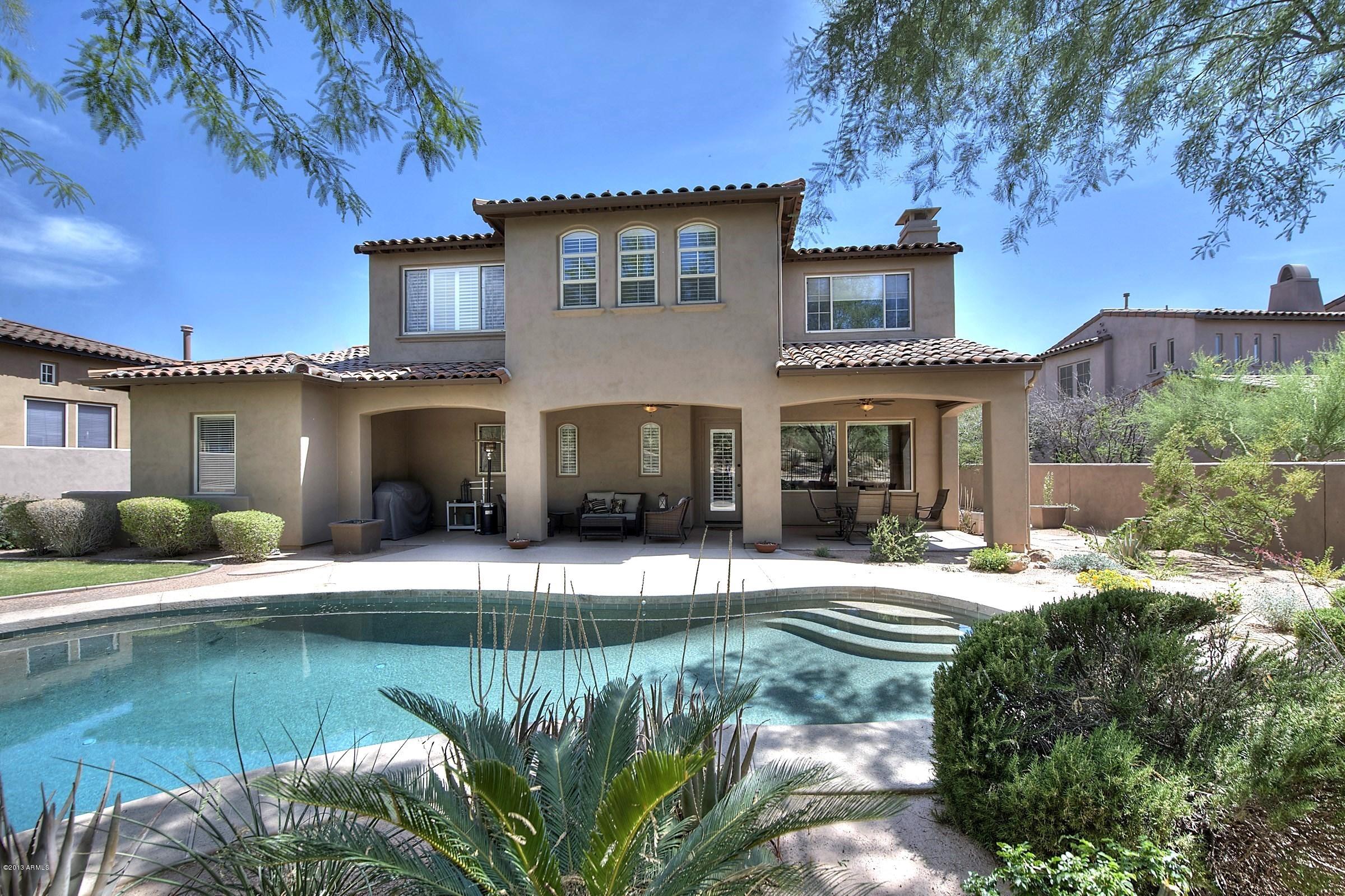 9702 East Mountain Spring Road Scottsdale, AZ 85255 - Photo 3 of 28 024_Exterior Back Pool View