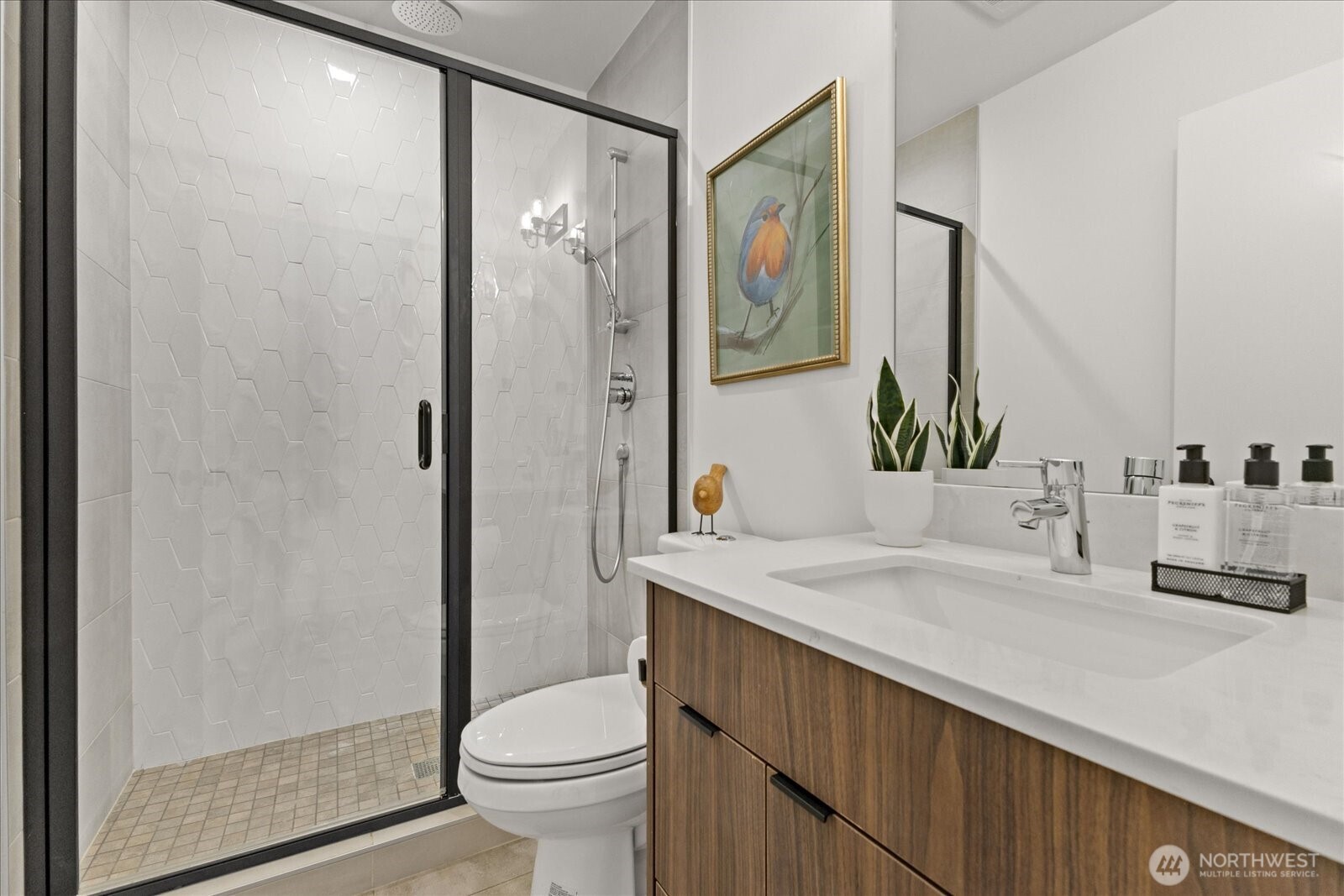 5439 California Avenue Southwest, Unit H Seattle, WA 98136 - Photo 15 of 23 a bathroom with a sink a toilet and shower