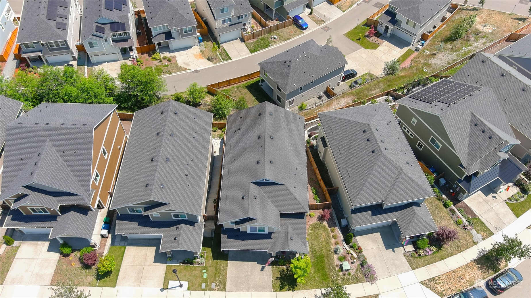 19012 123rd Avenue Southeast Renton, WA 98058 - Photo 36 of 40 an aerial view of residential house with outdoor space and parking