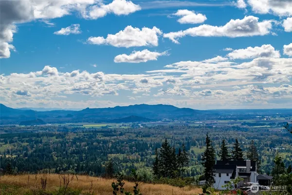 a view of a lake with a mountain