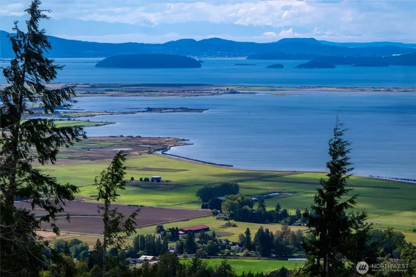 a view of a city with an ocean