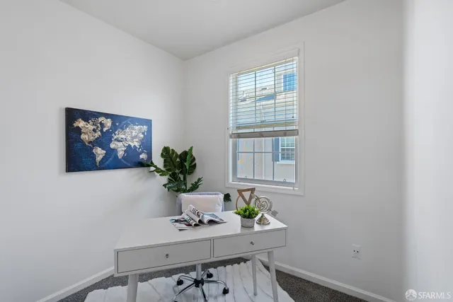 a view of a workspace with a window