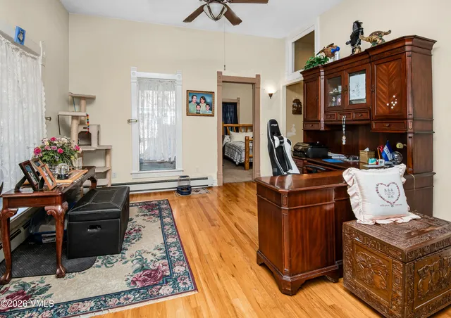 a living room filled with furniture