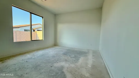 an empty room with window