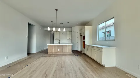 an empty room with a natural light