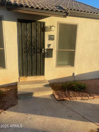 a front view of a house
