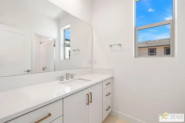 a view of a bathroom with sink