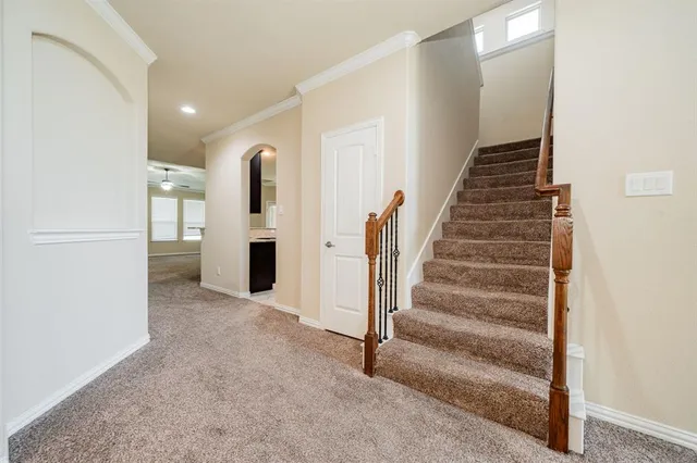 a view of a hallway with closet
