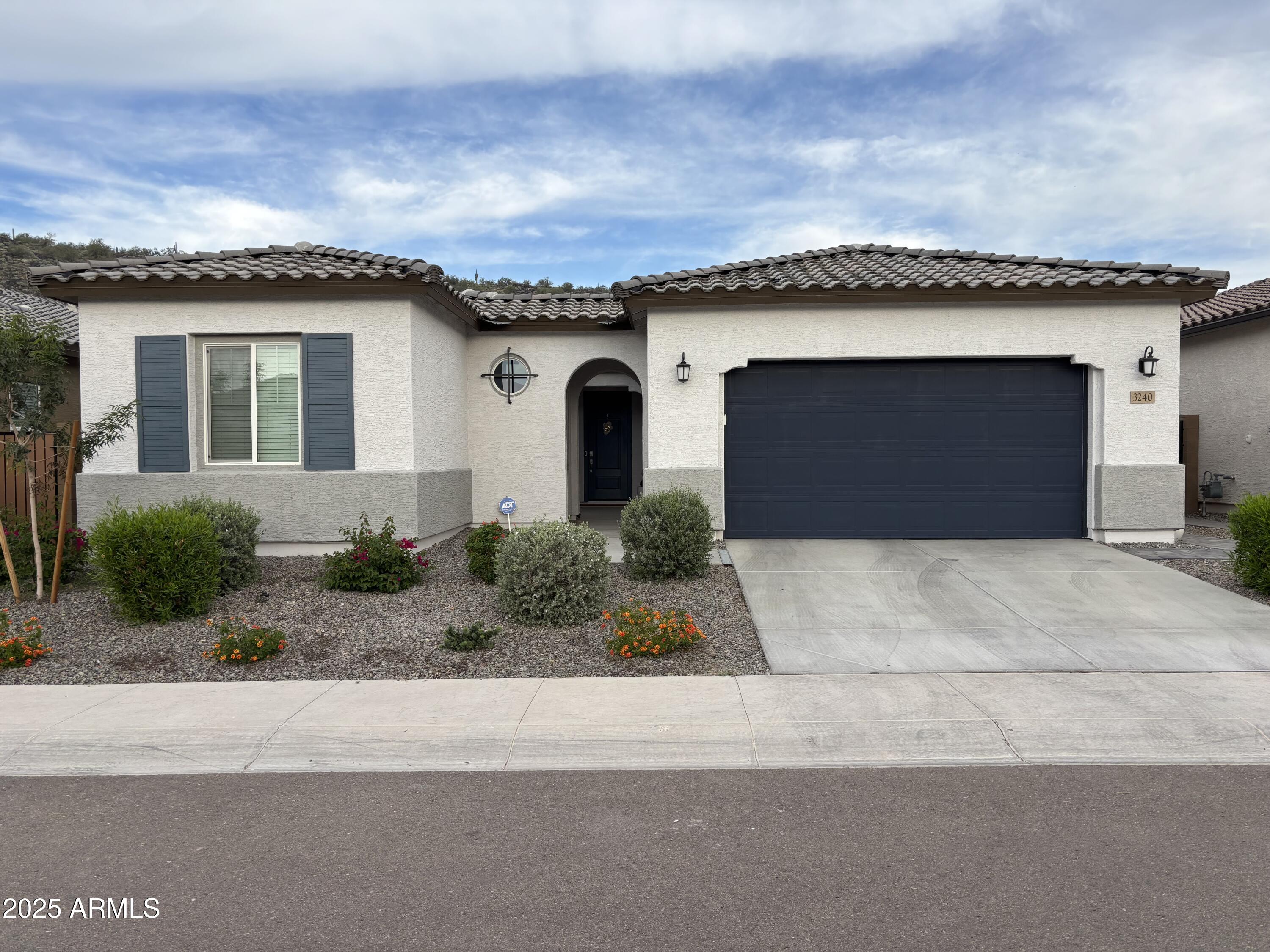 a front view of a house